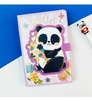 Panda Tasarımlı Kabartma Kapaklı Defter