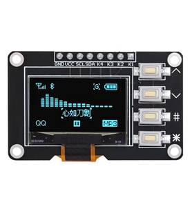 0.96 İnç 128x64 I2C 4 Butonlu Mavi OLED Ekran Modülü - SSD1315