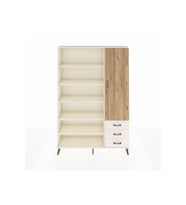 Arges Dolap 9 Raflı 3 Çekmeceli Tek Kapaklı  132x30x195 Aytaşı-Çam/Aytaşı
