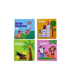 Babycim Bebeğimin Ilk Kitap Seti Hışırtılı Bez Kitap 4 Çeşit