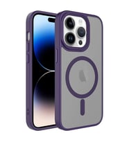 Coverzone ?Phone 12 Pro Max ile Uyumlu Sert PC Arka Y�zey Wireless ?arj �zellikli Buzlu Saydam ZF Kapak