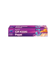 10'lu Çift Kilitli Buzdolabı Poşeti Büyük Boy 26 x 28 cm