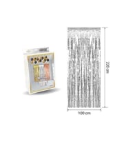 Lüks Kapı Perdesi Gümüş 100*220 Cm M152