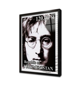 John Lennon Çerçeveli Cam Tablo