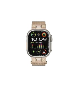 Apple Watch Ultra 49mm Uyumlu Zore KRD-107 Metal Hasır Kordon (Bej)