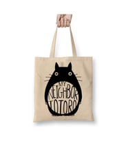 Meu Amigo Totoro Beyaz Bez Çanta Uzun Saplı Alışveriş Çantası Plaj Çantası