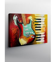 Kanvas Tablo Elektro Gitar Ve Piyano