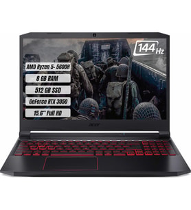 ACER Nitro 5 AN515-45 R5 5600H 8GB 512GB SSD RTX3050 144Hz 15.6 FHD Dos Notebook NH.QBAEY.002