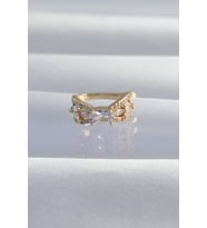 Pirinç Gold Renk Zirkon Taş Kaplama Earcuff Küpe 5886 - SSSSSS3641-1297