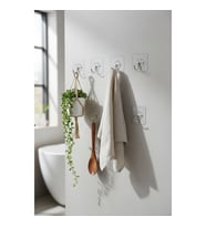 6lı Şeffaf Yapışkanlı Askı Seti & Çok Amaçlı Banyo Ve Mutfak Duvar Düzenleyici