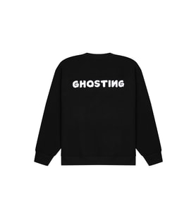 Oversize Kesin Unisex Ghosting Sweatshirt Siyah