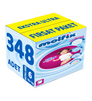Molfix Külot Bebek Bezi Beden:6 (15+Kg) Extra Large 348 Adet Ekstra Ultra Fırsat Pk