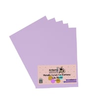 Lila 35x50 Metalik Aynalı Fon Kartonu 5 Adet 1 Paket Artlantis Aynalı Metalik Fon Kartonu