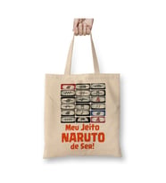 Naruto Bandanalar Beyaz Bez Çanta Uzun Saplı Alışveriş Çantası Plaj Çantası