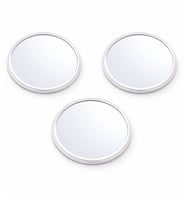 3 Adet Taşnabilir Mini Ayna - Yuvarlak Ayna 6.8cm Çap - Arkası Süpriz Emojili