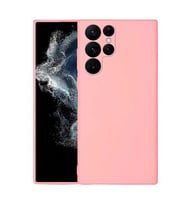 Coverzone Samsung Galaxy S22 Ultra ?le Uyumlu K?l?f Z-Mara Lansman Vieri Tam Koruma Arka Kapak Kamera Koruma �?k?nt?l? P�r�zs�z Y�zey Pembe