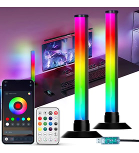 USB Güçlü, Renk Değiştiren Atmosfer Işıkları Müzik Senkronizasyonu ve Zamanlayıcı LED Masa Lambaları 2adet