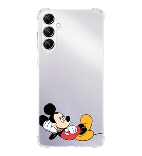 Samsung Galaxy A14 Uyumlu Köşe Korumalı Antişok Kapak Mickey Mouse Tasarımlı Şeffaf Silikon Kılıf