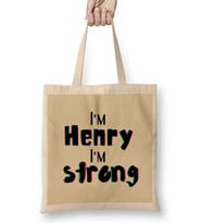 Henry Name Custom Design Gift Baby-Gift For Him Bez Çanta Uzun Saplı