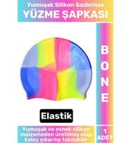 Su Geçirmez Elastik Yumuşak Yüzücü Havuz Deniz Yüzme Şapkası Silikon Bone