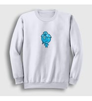 Presmono Unisex Beyaz Ateş Ve Su Oyun Watergirl Sevgili Sweatshirt 457702tt (Beyaz)
