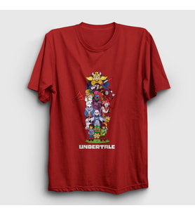 Presmono Unisex Kırmızı All Undertale T-Shirt 31611tt (Kırmızı)