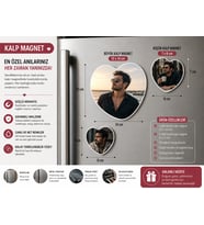 Kalp Fotoğraf Magneti Erkeğe Özel Kişiselleştirilebilir Romantik Anı Hediyesi