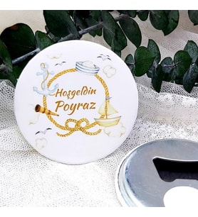 15 Adet Denizci Desenli Erkek Bebek Metal Yenidoğan Açacak Magnet-