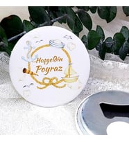 15 Adet Denizci Desenli Erkek Bebek Metal Yenidoğan Açacak Magnet-