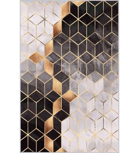 Eliana Home Baskılı, Yıkanabilir Kaymaz Taban Salon Halısı LNA1264 100x150 cm (Bej)