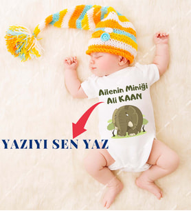 Kişiye Özel Baskılı Zıbın Çıt Çıtlı Body, Bebek Zıbını