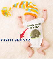 Kişiye Özel Baskılı Zıbın Çıt Çıtlı Body, Bebek Zıbını
