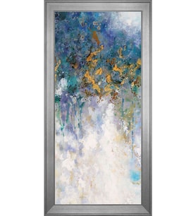 Soyut Şekiller Motifli Kanvas Tablo 50 x 70 cm Silver Çerçeve