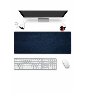 SonicTouch Klavye Mousepad 32x70cm Dikişsiz Pürüzsüz Sıvı Geçirmez Kaymaz Taban Gece Mavisi