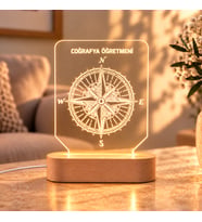 Coğrafya Öğretmenine Özel Gece Lambası