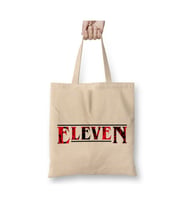 Stranger Things Eleven Bez Çanta Uzun Saplı Alışveriş Çantası Plaj Çantası (Beyaz)