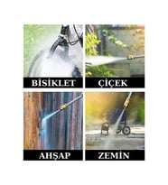 Şarjlı Oto Yıkama, Bahçe Sulama Tabancası Makinesi Yüksek Basınçlı