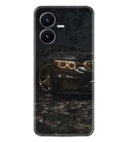 Vivo Y22S Kılıf Silikon Desen Özel Seri Black Car 1768