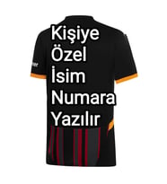 Galatasaray  2024-2025   SİYAH YETİŞKİN YENİ SEZON TARAFTAR FUTBOL FORMASI  KİŞİYE ÖZEL İSİM NUMARA (Sarı-Kırmızı)