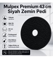 Mulpex Premium 43 cm Siyah Zemin Pedi – Cila Sökme ve Ağır Temizlik Pedi