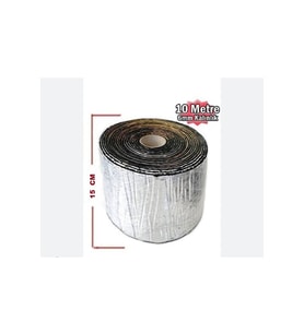 Araç Oto Ses Isı Yalıtım Bandı Folyolu Kauçuk Sünger 15cmx10metre 6mm Yapışkanlı (Çok Renkli)