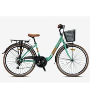 Kron TETRA 3.0 - 26" City Bike - 15' - 21 Vites - V.B. - Mint Yeşili-Kahverengi/Bej