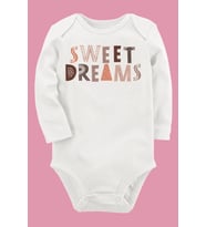 Organik Baskılı Pamuklu Unisex Bebek Body UZUNE230