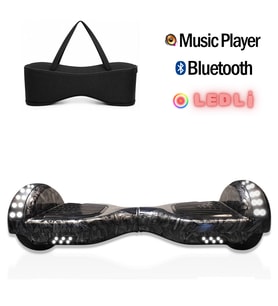 CityMate Elektrikli Kaykay Full Ledli Hoverboard Bluetooth Hoparlörlü 6.5 Inch Çanta Hediyeli D27