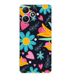PrintiFy Xiaomi Redmi 12 ile Uyumlu Retro Color 1  Kamera Korumalı Şeffaf  Kılıf