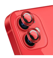 Microsonic Apple iPhone 12 Mini Tekli Kamera Lens Koruma Camı Kırmızı