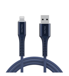Nautica C65 MFI Lightning to USB-A 12W Örgülü Hızlı Şarj ve Data Kablosu 3M Navy