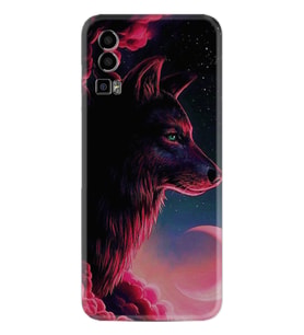 General Mobile Gm 23 Kılıf Resimli Desenli Baskılı Silikon Wolf and Moon 1380
