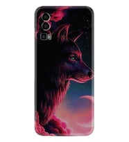 General Mobile Gm 23 Kılıf Resimli Desenli Baskılı Silikon Wolf and Moon 1380