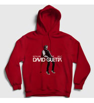 Presmono Unisex Kırmızı Beat Müzik Dj David Guetta Kapüşonlu Sweatshirt 489261tt